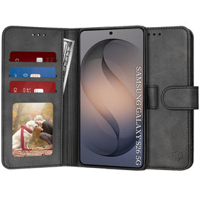 Husa de protectie Techsuit Diary Book compatibil cu Samsung Galaxy S26, Negru