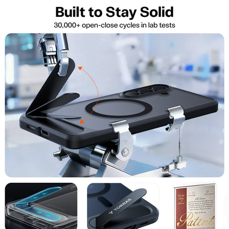 Husa de protectie Torras Pstand compatibil cu Samsung Galaxy S26, Negru