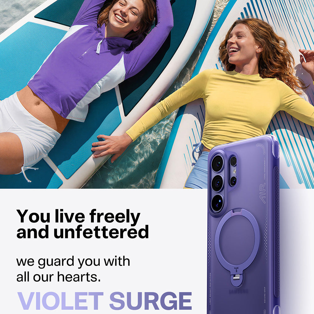 Torras Husa de protectie Torras Ostand Spin Air Series compatibil cu Samsung Galaxy S26 Ultra, Mov Inchis – imagine 6