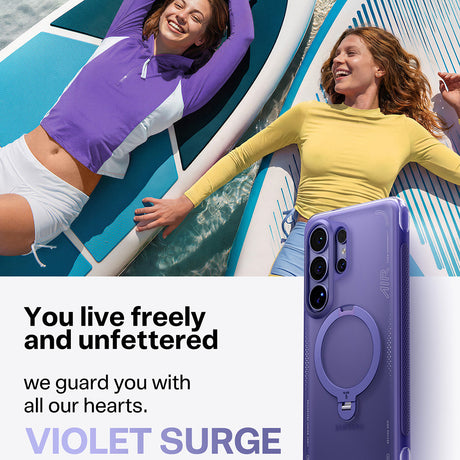 Torras Husa de protectie Torras Ostand Spin Air Series compatibil cu Samsung Galaxy S26 Ultra, Mov Inchis – imagine 6