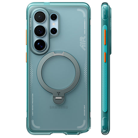 Torras Husa de protectie Torras Ostand Spin Air Series compatibil cu Samsung Galaxy S26 Ultra, Glacier Green