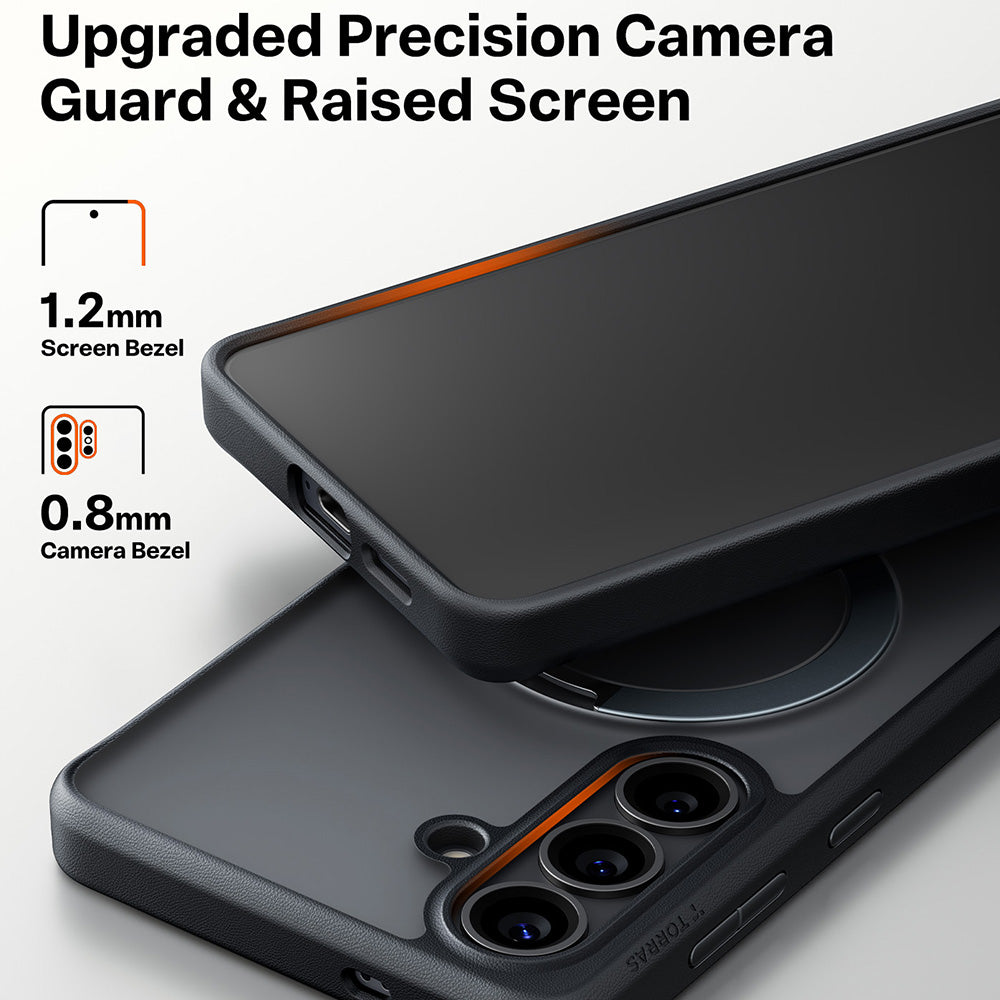 Husa de protectie Torras Ostand Spin Series compatibil cu Samsung Galaxy S26, Negru