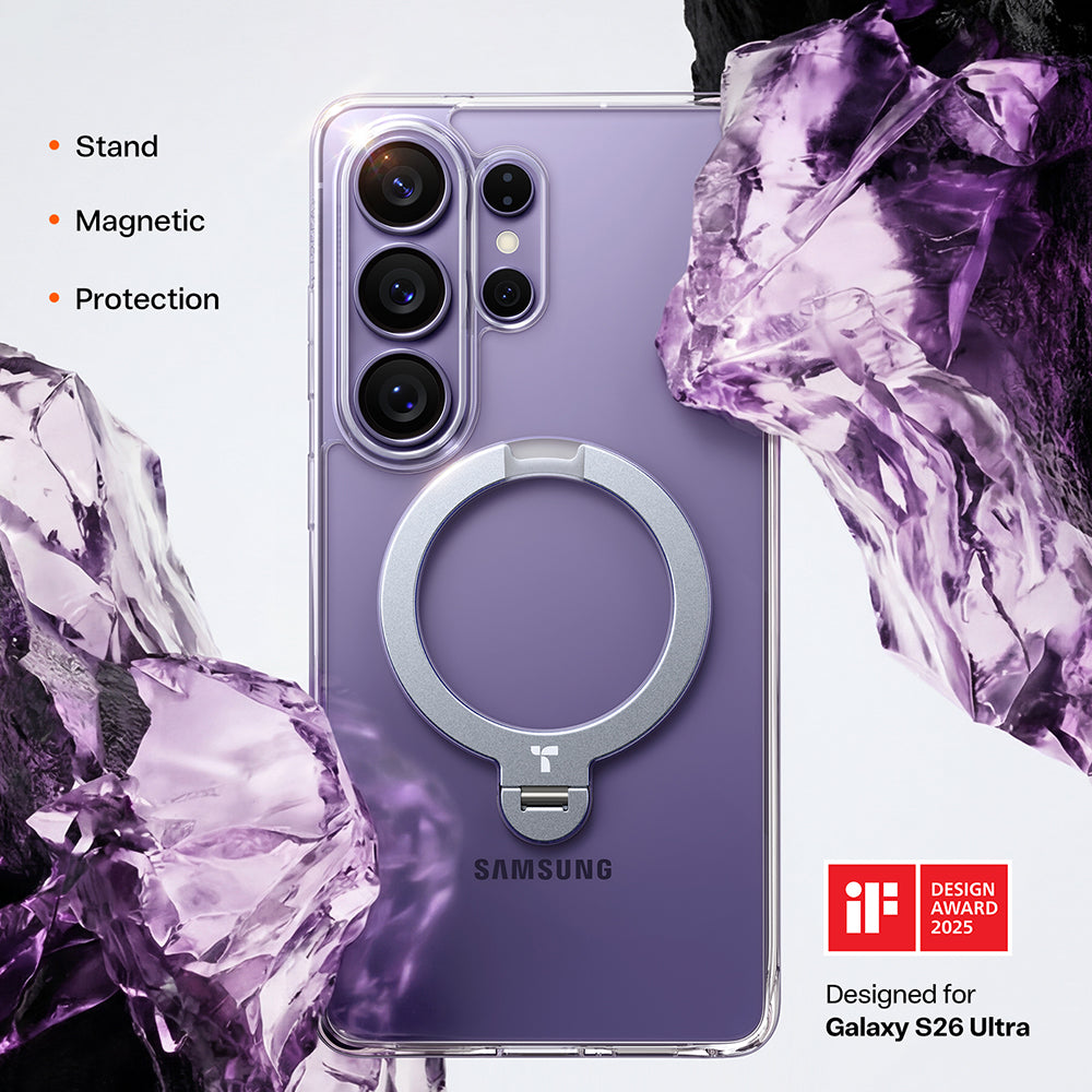 Torras Husa de protectie Torras Ostand Spin Series compatibil cu Samsung Galaxy S26 Ultra, Mov Inchis – imagine 4