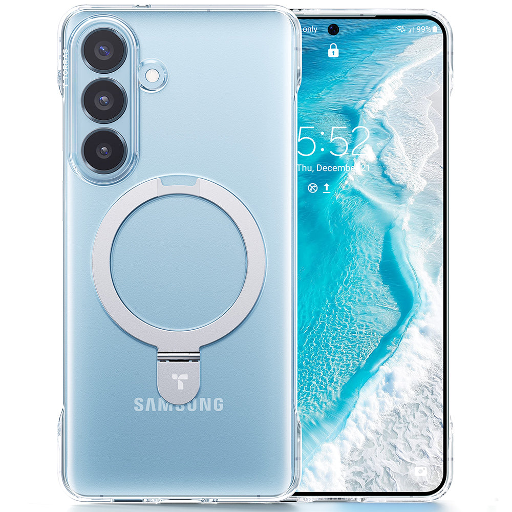 Husa de protectie Torras Ostand Slim Series compatibil cu Samsung Galaxy S26 Plus, Transparent