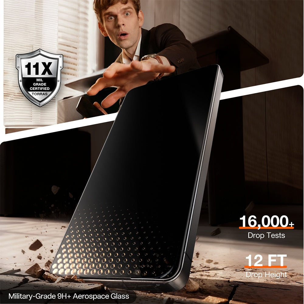 Folie de protectie Torras GlassGo Install Master compatibil cu Samsung Galaxy S26 Ultra, Privacy
