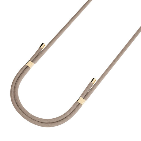 Suport 3mk Crossbody Cord Easy Clip Elite (RWS2-70), Luxury Design, Nylon, Durable, 0.8m, Universal, Auriu Taupe