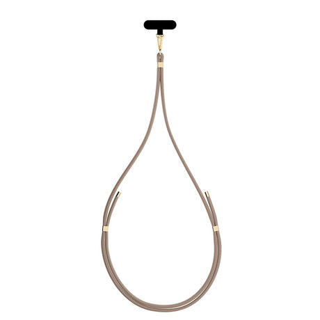 Suport 3mk Crossbody Cord Easy Clip Elite (RWS2-70), Luxury Design, Nylon, Durable, 0.8m, Universal, Auriu Taupe
