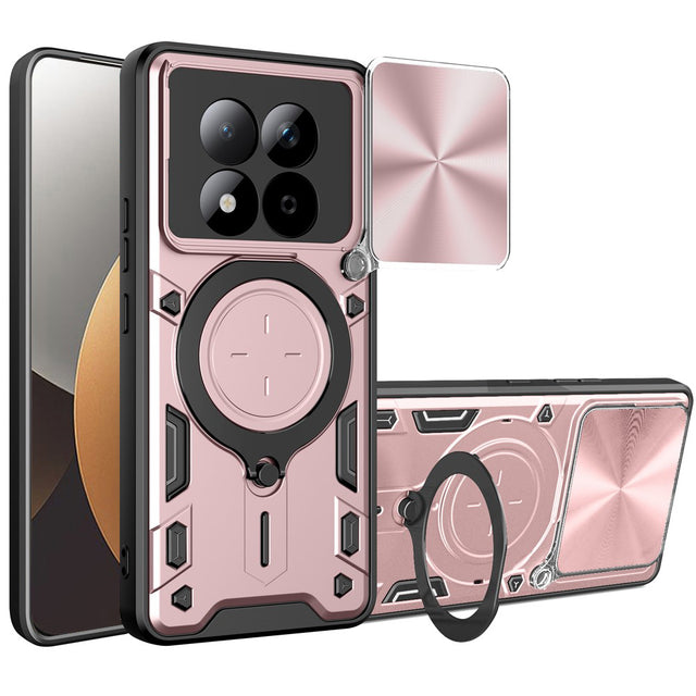 Husa de protectie Techsuit CamGuard Pro compatibil cu Xiaomi Redmi Note 15 Pro 5G, Roz Auriu