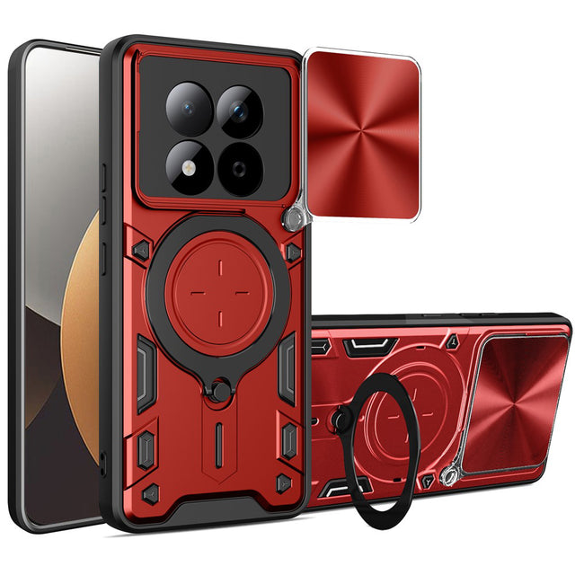 Husa de protectie Techsuit CamGuard Pro compatibil cu Xiaomi Redmi Note 15 Pro 5G, Rosu