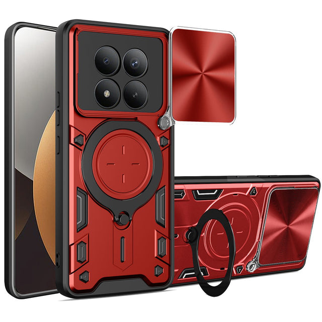 Husa de protectie Techsuit CamGuard Pro compatibil cu Xiaomi Redmi Note 15 Pro+ 5G / Poco M8 Pro 5G, Rosu