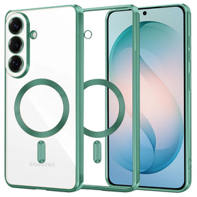 Husa de protectie Techsuit Luxury Crystal MagSafe compatibil cu Samsung Galaxy S26 Plus, Verde Deschis