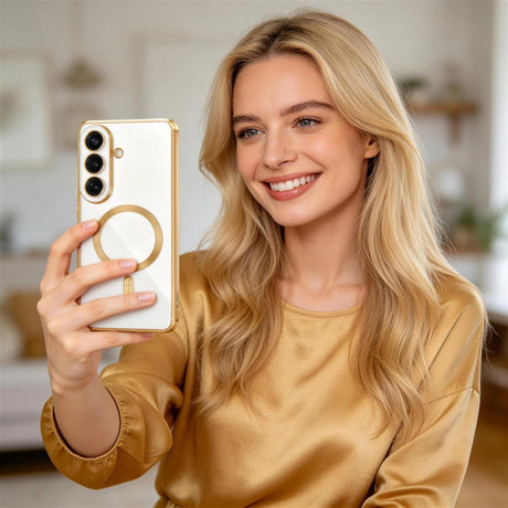 Husa de protectie Techsuit Luxury Crystal MagSafe compatibil cu Samsung Galaxy S26 Plus, Negru