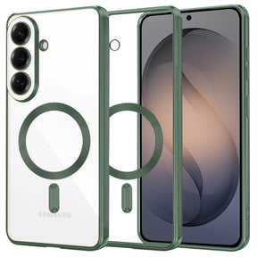 Husa de protectie Techsuit Luxury Crystal MagSafe compatibil cu Samsung Galaxy S26, Deep Green