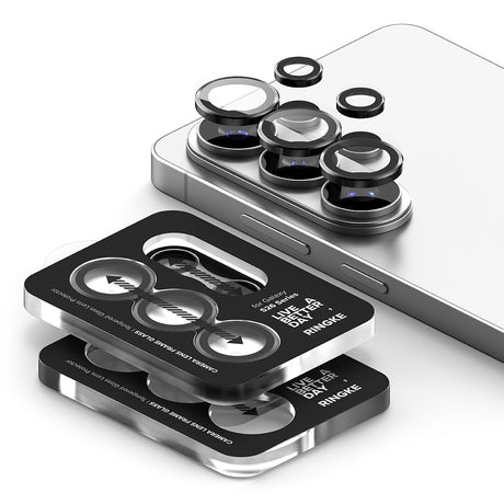 Folie de protectie Ringke Camera Lens Frame Glass (set de 2) compatibil cu Samsung Galaxy S26 Ultra, Negru