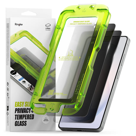 Folie de protectie Ringke Easy Slide Tempered Glass (set de 2) compatibil cu Samsung Galaxy S26 Ultra, Privacy