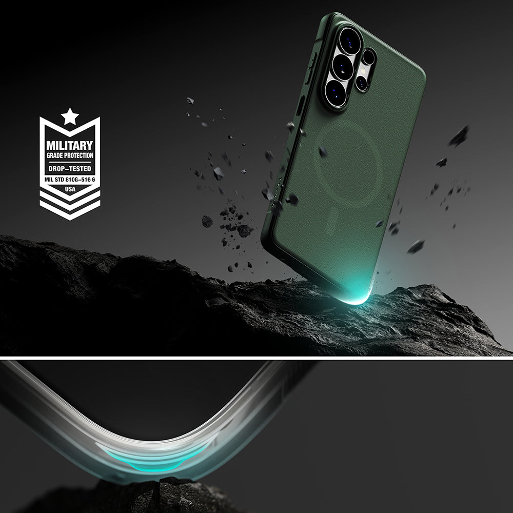 Husa de protectie Ringke Onyx MagSafe compatibil cu Samsung Galaxy S26 Ultra, Verde Inchis