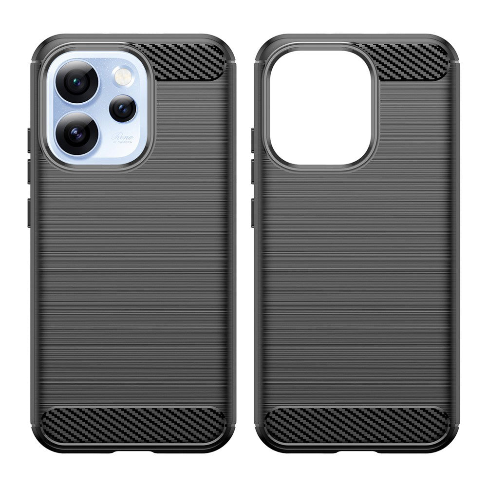 Husa de protectie Techsuit Carbon Silicone compatibil cu Oppo Reno15 Pro, Negru