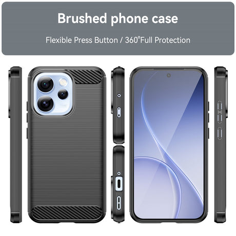 Husa de protectie Techsuit Carbon Silicone compatibil cu Oppo Reno15 Pro, Negru