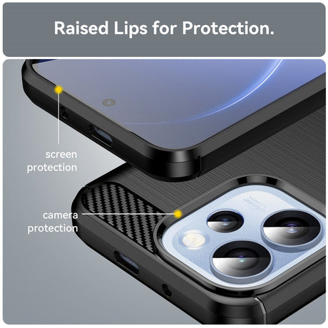 Husa de protectie Techsuit Carbon Silicone compatibil cu Oppo Reno15 Pro, Negru