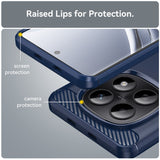 Husa de protectie Techsuit Carbon Silicone compatibil cu Xiaomi Redmi Note 15 5G / Note 15 4G / Poco M8 5G, Albastru
