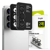 Folie de protectie Ringke Camera Lens Frame Glass (set de 2) compatibil cu Samsung Galaxy S26 / S26 Plus, Negru