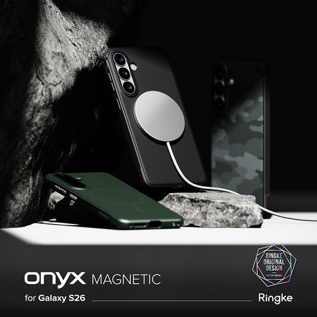 Husa de protectie Ringke Onyx MagSafe compatibil cu Samsung Galaxy S26, Camo Black