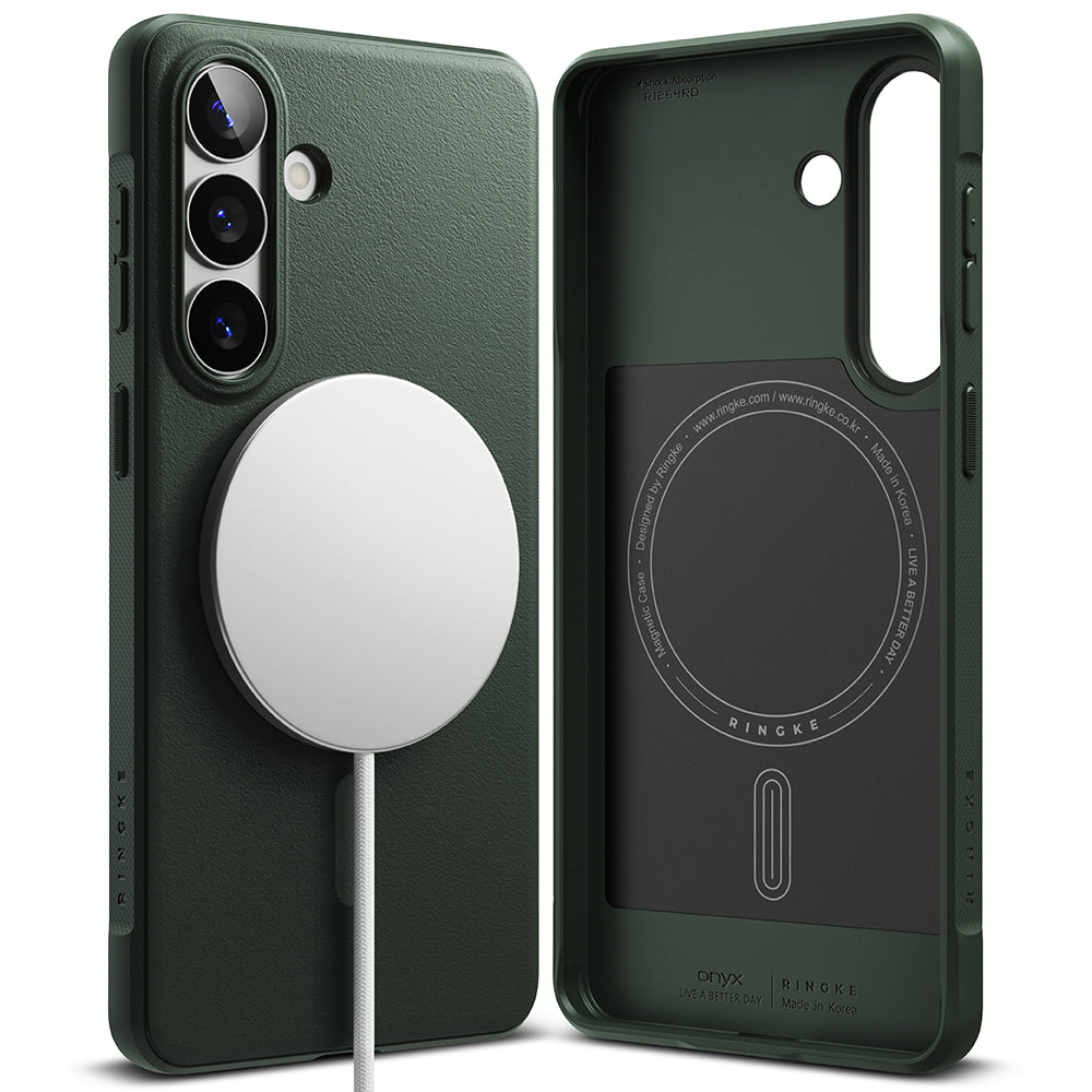 Husa de protectie Ringke Onyx MagSafe compatibil cu Samsung Galaxy S26, Verde Inchis