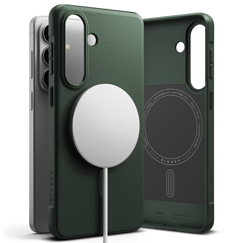 Husa de protectie Ringke Onyx MagSafe compatibil cu Samsung Galaxy S26, Verde Inchis