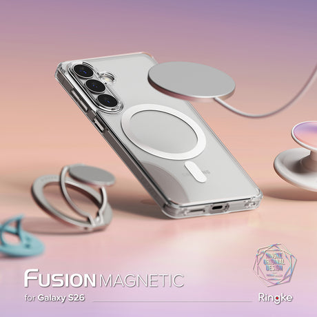 Husa de protectie Ringke Fusion MagSafe compatibil cu Samsung Galaxy S26, Transparent