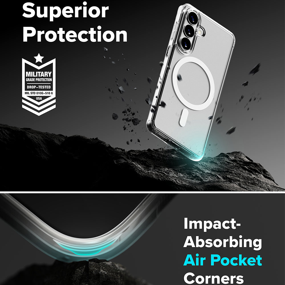 Husa de protectie Ringke Fusion MagSafe compatibil cu Samsung Galaxy S26, Transparent Mat
