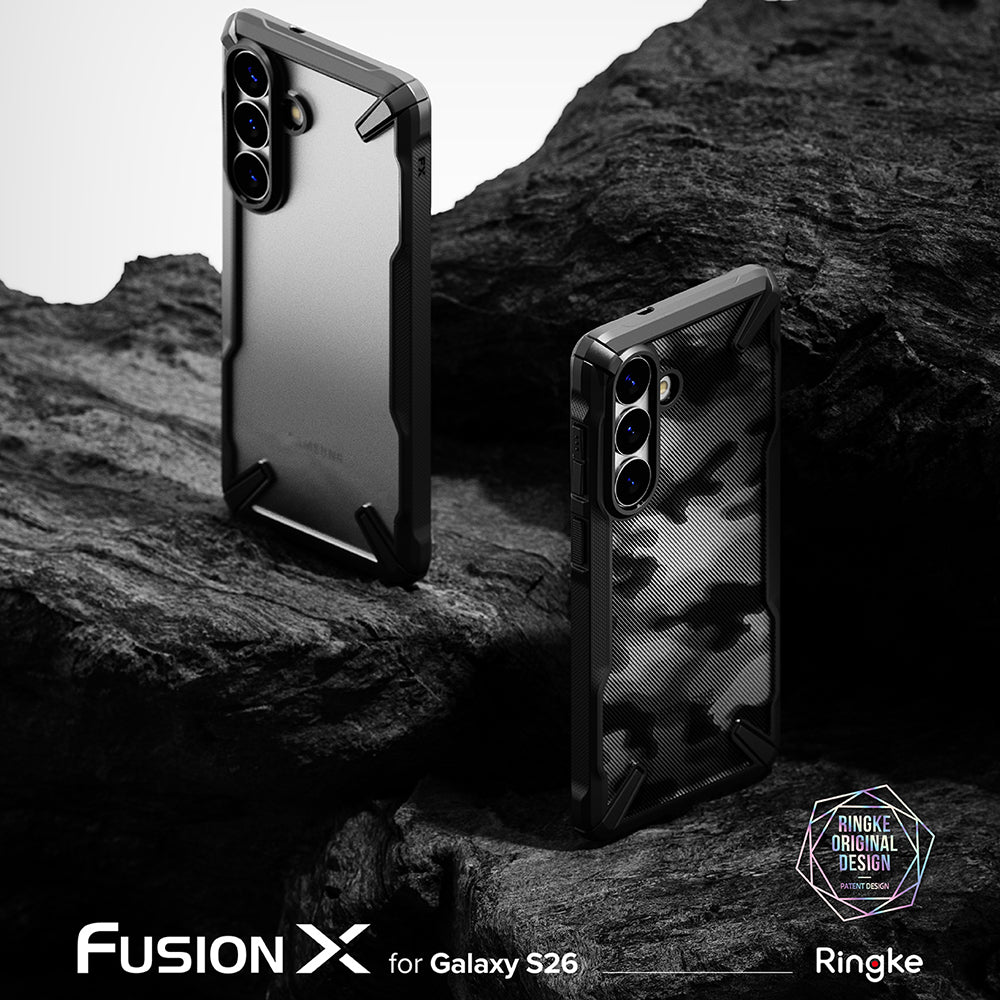 Husa de protectie Ringke Fusion X compatibil cu Samsung Galaxy S26 Plus, Camo Black
