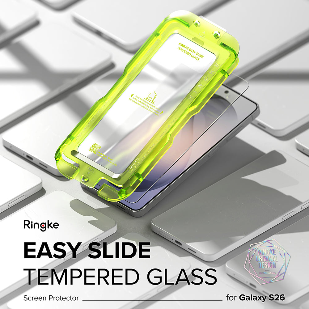 Folie de protectie Ringke Easy Slide Tempered Glass (set de 2) compatibil cu Samsung Galaxy S26, Transparent