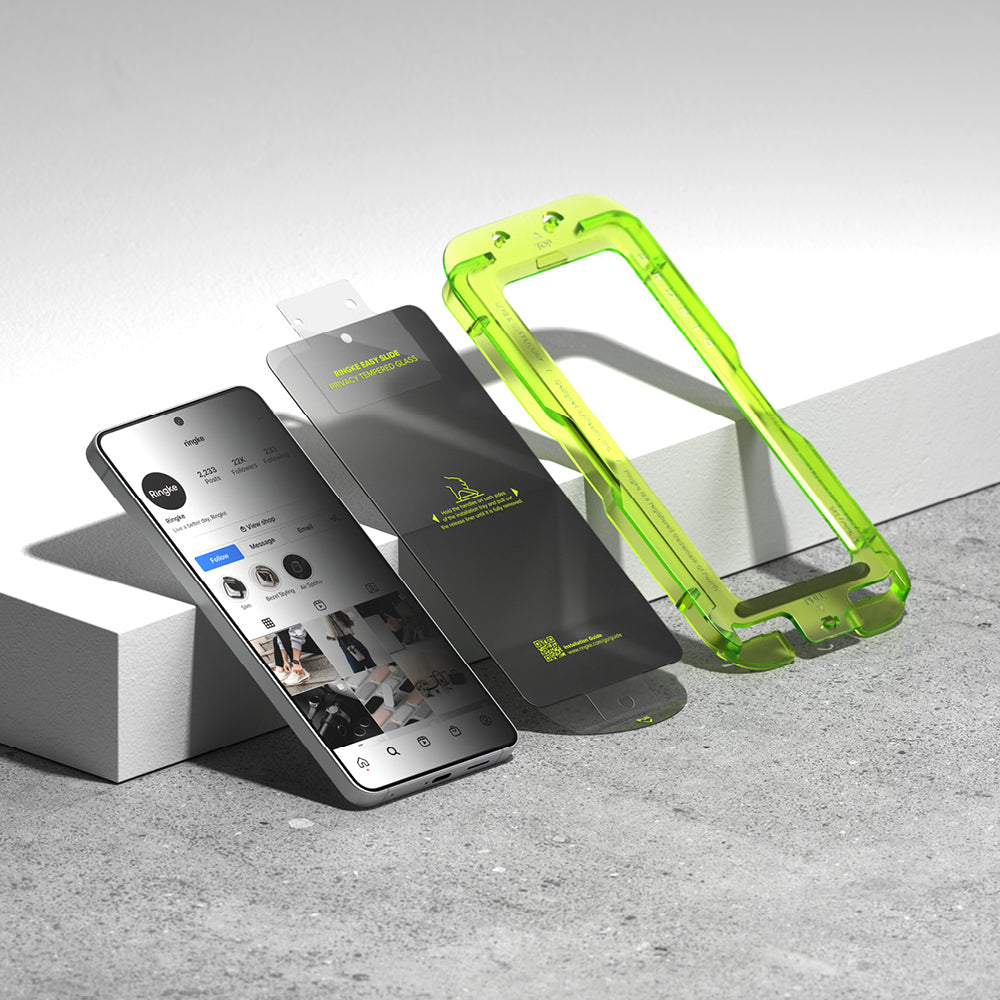 Folie de protectie Ringke Easy Slide Tempered Glass (set de 2) compatibil cu Samsung Galaxy S26, Privacy