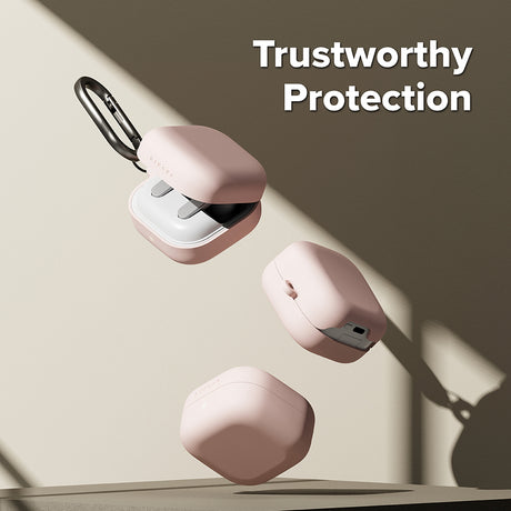 Casti Ringke Silicone, Samsung Galaxy Buds 4 / Buds 4 Pro, Roz Sand
