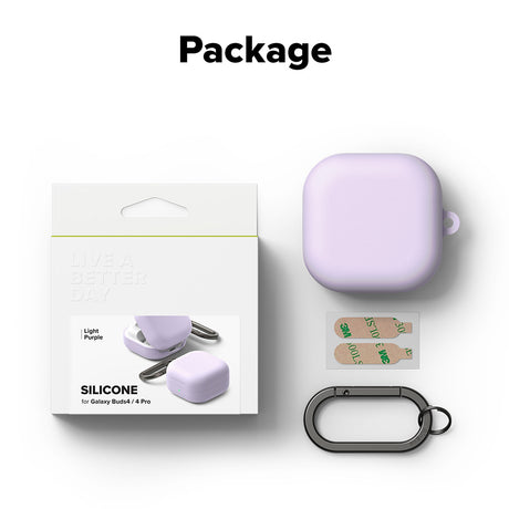 Casti Ringke Silicone, Samsung Galaxy Buds 4 / Buds 4 Pro, Mov Deschis