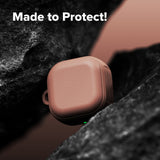Casti Ringke Protection Case Onyx Magnetic, for Samsung Galaxy Buds 4 / Buds 4 Pro, Non-Slip Texture, Carabiner Hole, Constant Coral