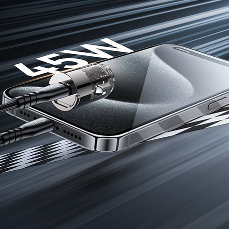Incarcator Yesido Hidden Car (Y67), Type-C, PD45W, Aluminum Alloy, Super Fast Charging, Negru