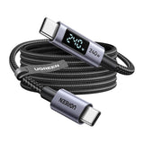Cablu Ugreen (65867), Type-C to Type-C, 240W, 2m, Gri