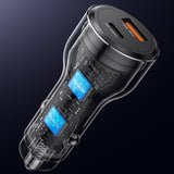 Incarcator Yesido Car (Y65), Dual-Port USB-A + Type-C, PD100W, Aluminum Alloy, Super Fast Charging, Negru