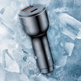 Incarcator Yesido Car (Y65), Dual-Port USB-A + Type-C, PD100W, Aluminum Alloy, Super Fast Charging, Negru