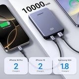 Baterie externa Ugreen PB507 (75131B), Fast Charging, Digital Display, USB, Type-C, 22.5W, 10000mAh, Gri