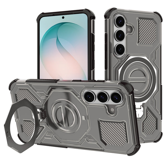 Husa de protectie Techsuit Carbon Shield PRO compatibil cu Samsung Galaxy S26 Plus, Negru Fumuriu