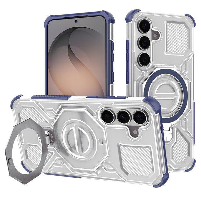 Husa de protectie Techsuit Carbon Shield PRO compatibil cu Samsung Galaxy S26, Albastru Transparent
