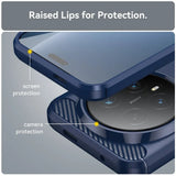 Husa de protectie Techsuit Carbon Silicone compatibil cu Honor Magic8 Pro, Albastru
