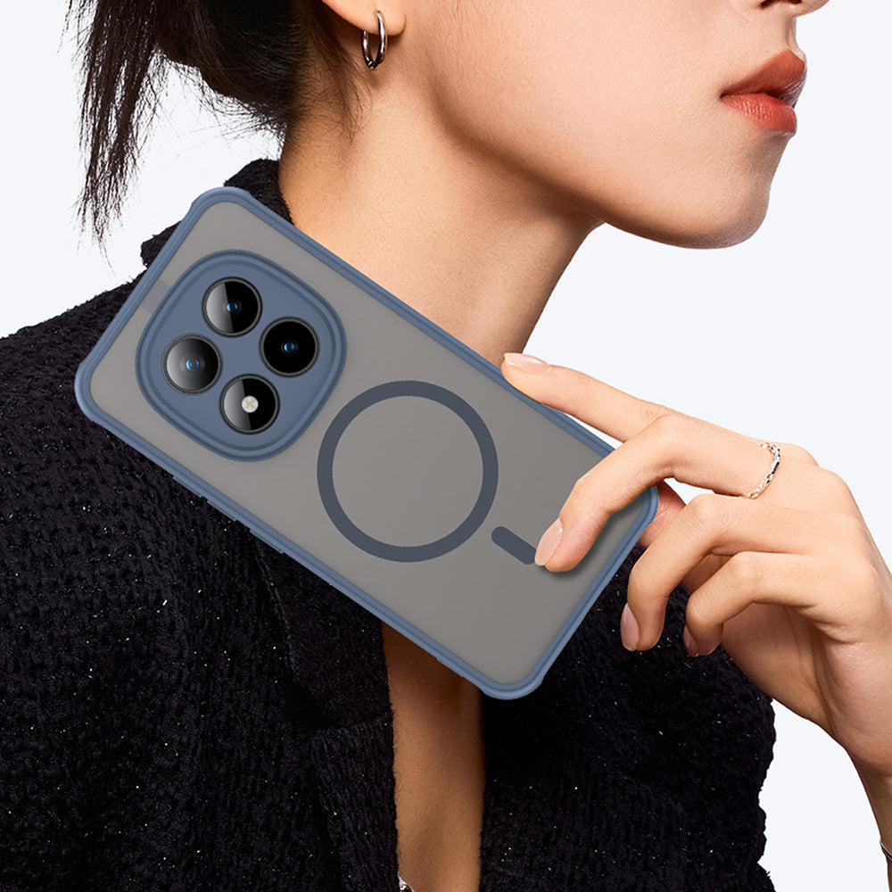 Husa de protectie Techsuit HaloFrost II MagSafe compatibil cu Xiaomi Redmi Note 15 Pro+ 5G / Poco M8 Pro 5G, Bleumarin