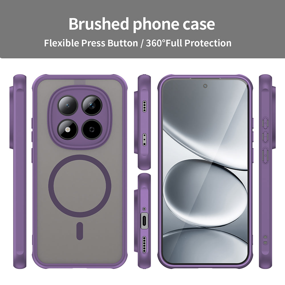 Husa de protectie Techsuit HaloFrost II MagSafe compatibil cu Xiaomi Redmi Note 15 Pro 5G, Mov
