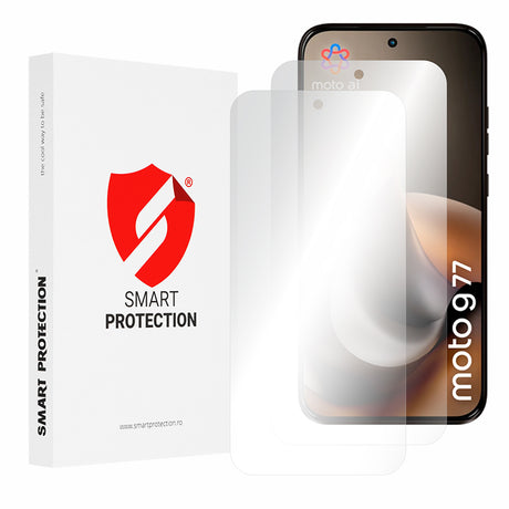 Folie de protectie Smart Protection Premium Classic (set de 2) compatibil cu Motorola Moto G77 / Moto G67, Transparent
