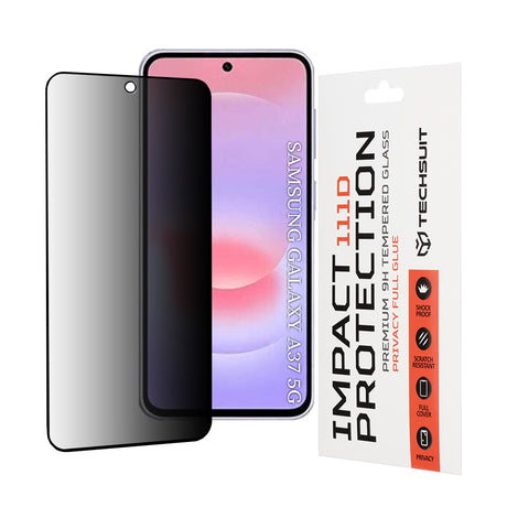 Folie de protectie Techsuit 111D Privacy Full Glue compatibil cu Samsung Galaxy A37 5G, Negru