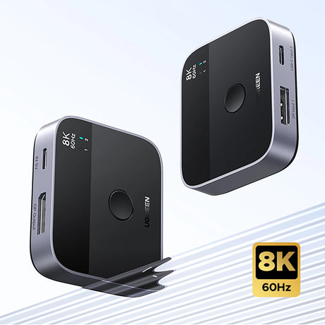 Adaptor Ugreen Adapter (65878), Switch Type-C, DP to Type-C, DP, UHD 4K@240Hz, 3D HDR, Plug&Play, Stable Transmission, Negru