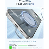 Incarcator Ugreen Wireless MagFlow (55959), Fast Charging, MagSafe, Qi2, 25W, Strong Grip, 1.5m, Albastru